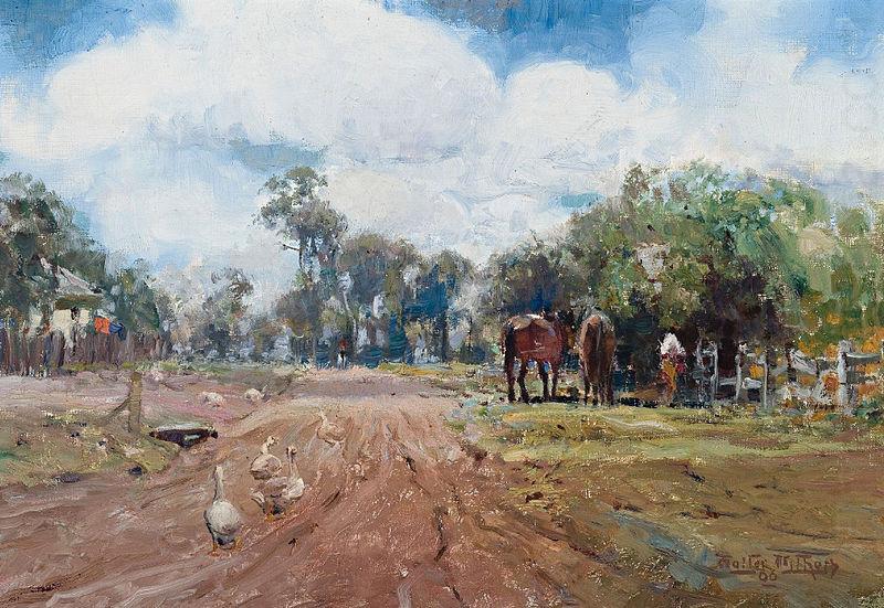 Walter Withers On the Eltham Road china oil painting image